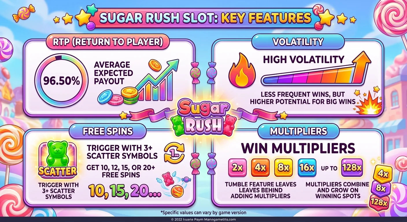 Sugar Rush en Chile: review, RTP y demo gratis