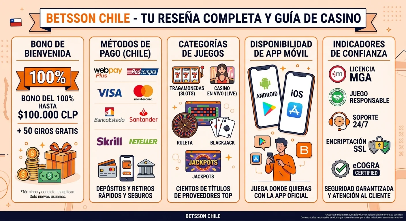 Betsson Chile: casino online y bonos para jugadores chilenos mid image